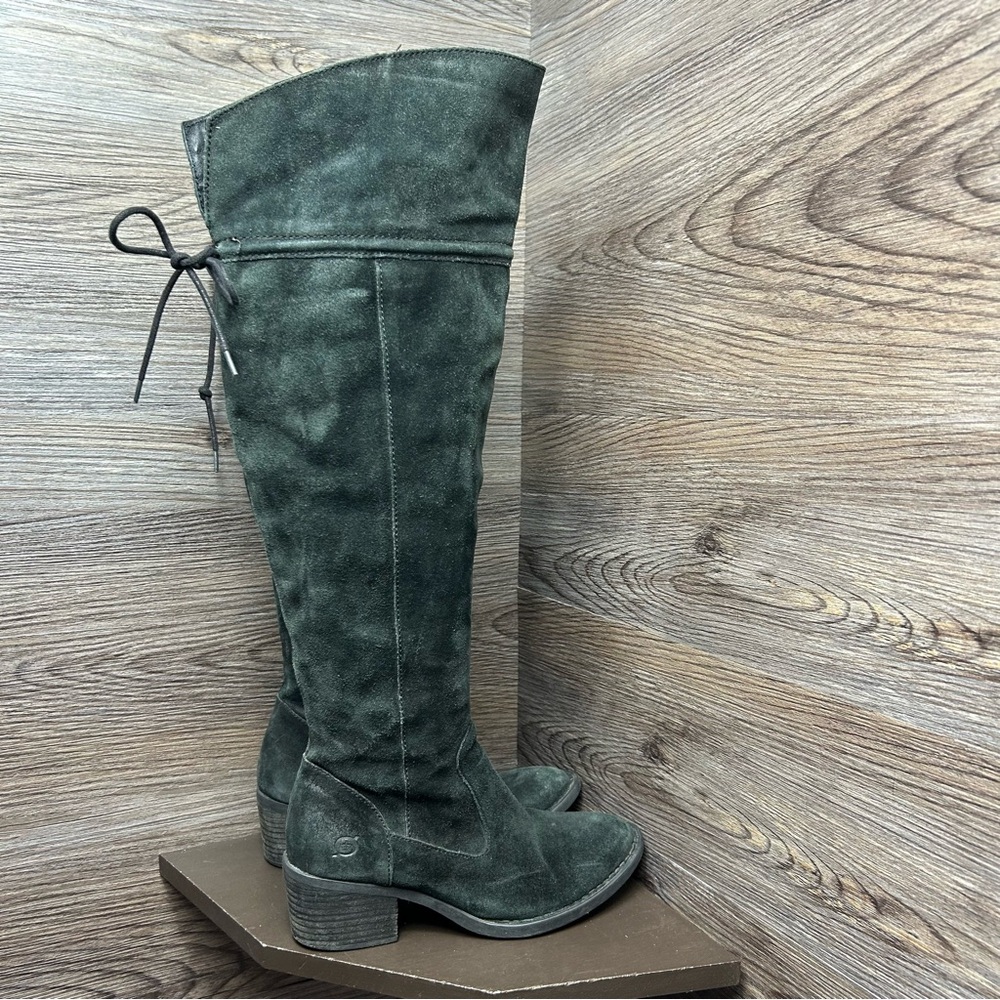 Born gallinara black suede over the knee black boots